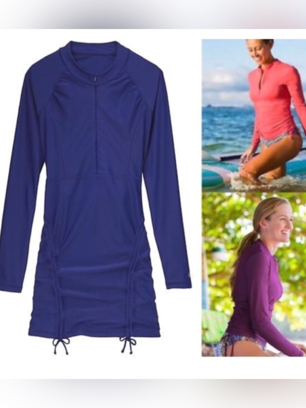 Athleta Tidal Ruched Rash Guard Cover Up - Small